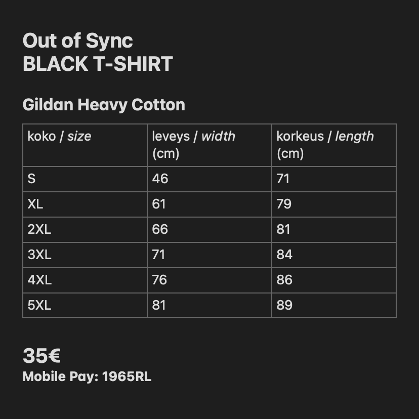 Out of Sync ★ Classic Black T